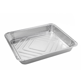 An aluminum cooking pan for foodservice or catering