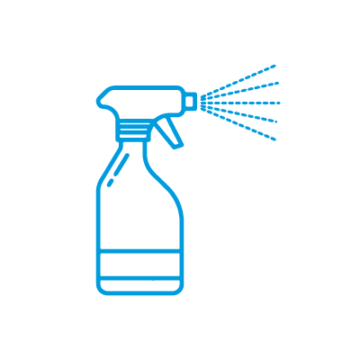 A spray bottle for surface disinfecting