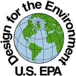 EPA logo with Design for the environment with a globe in the middle