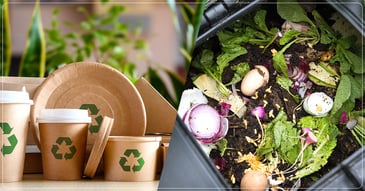 Biodegradable foodservice disposables and organic compostable materials