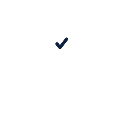 Icon of inventory with clipboard and pen showing check mark and x mark